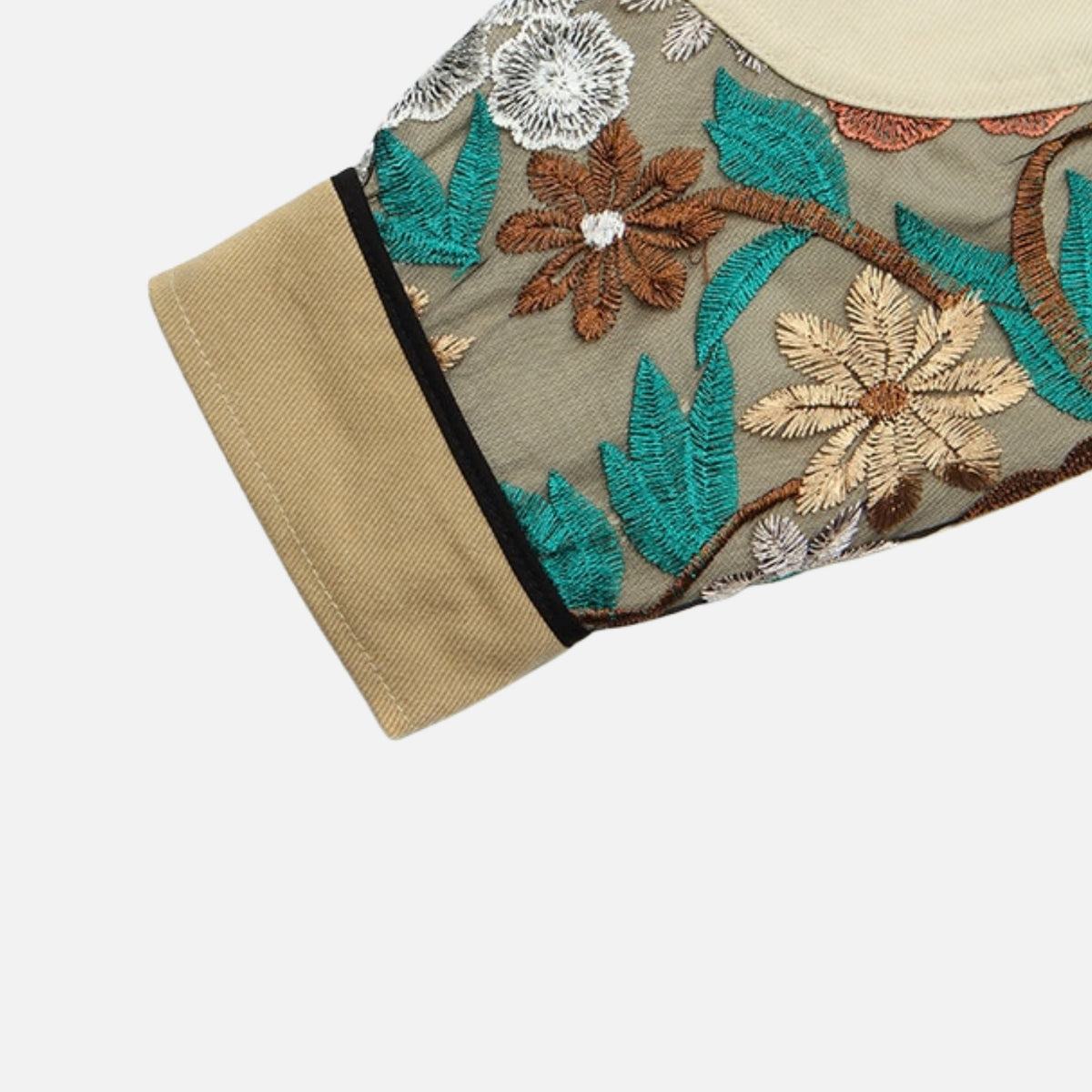 Embroidered Flower Patchwork Jacket