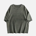 T-shirt uni lavé Flocon de Neige