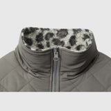 Reversible Quilted Leopard Print Jacket