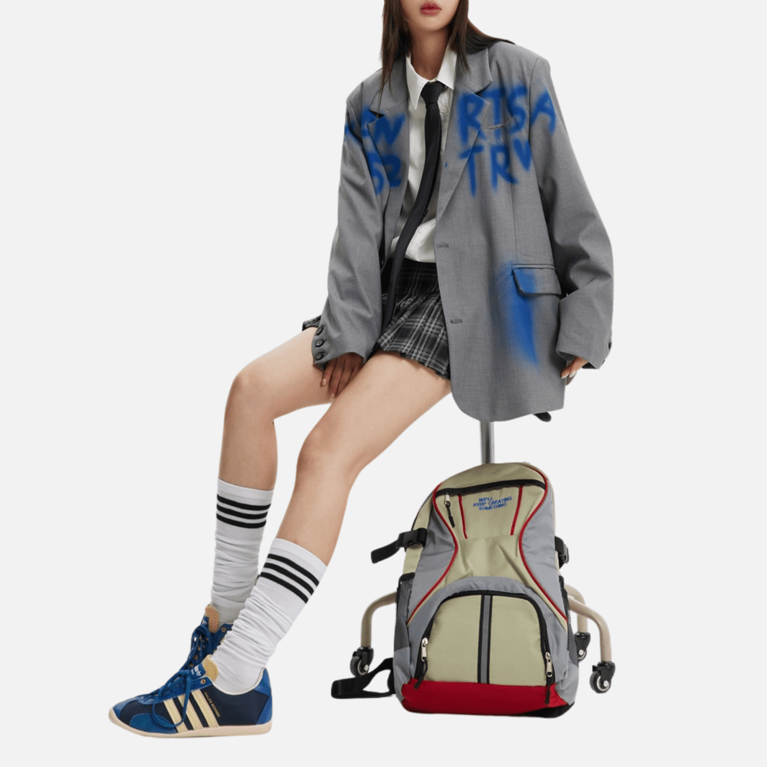 Graffiti-Inspired Vintage Blazer