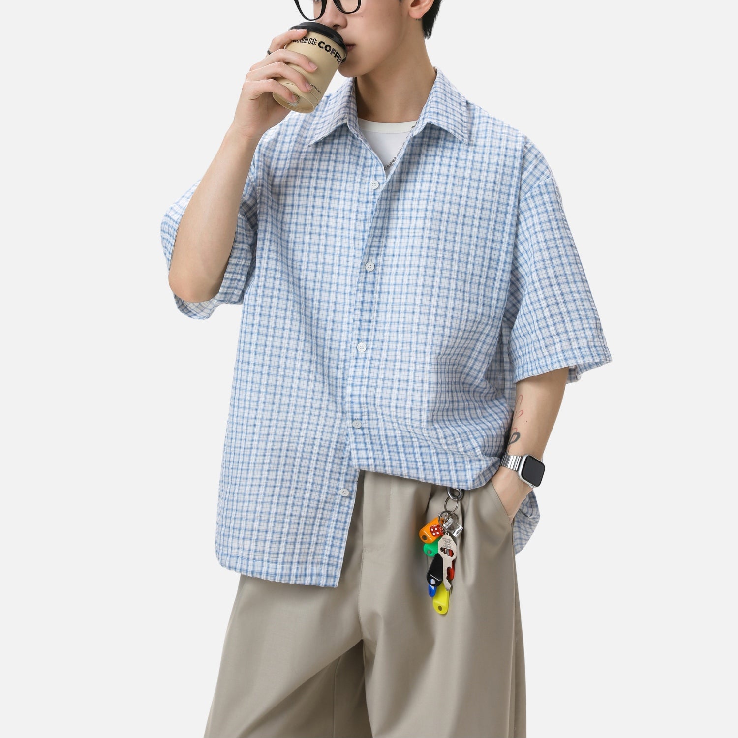 Colorblock Plaid Shirt