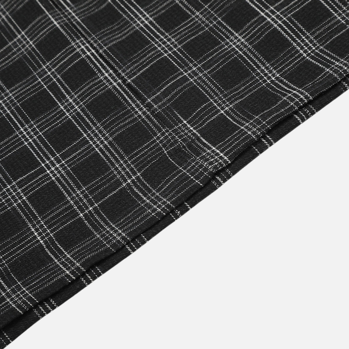 Faux-Layered Seersucker Check Pullover Shirt