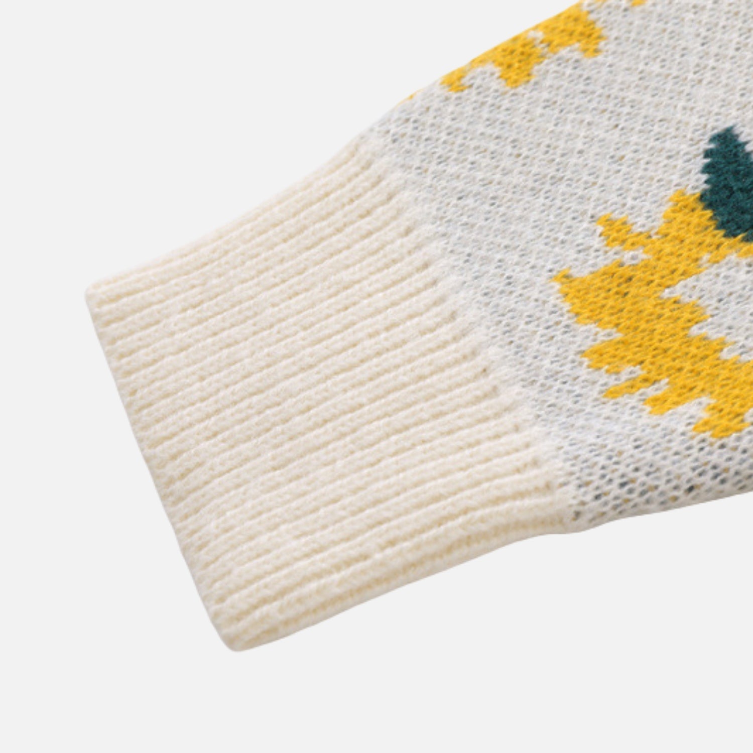 Pullover mit Sonnenblumenmuster-Stickerei