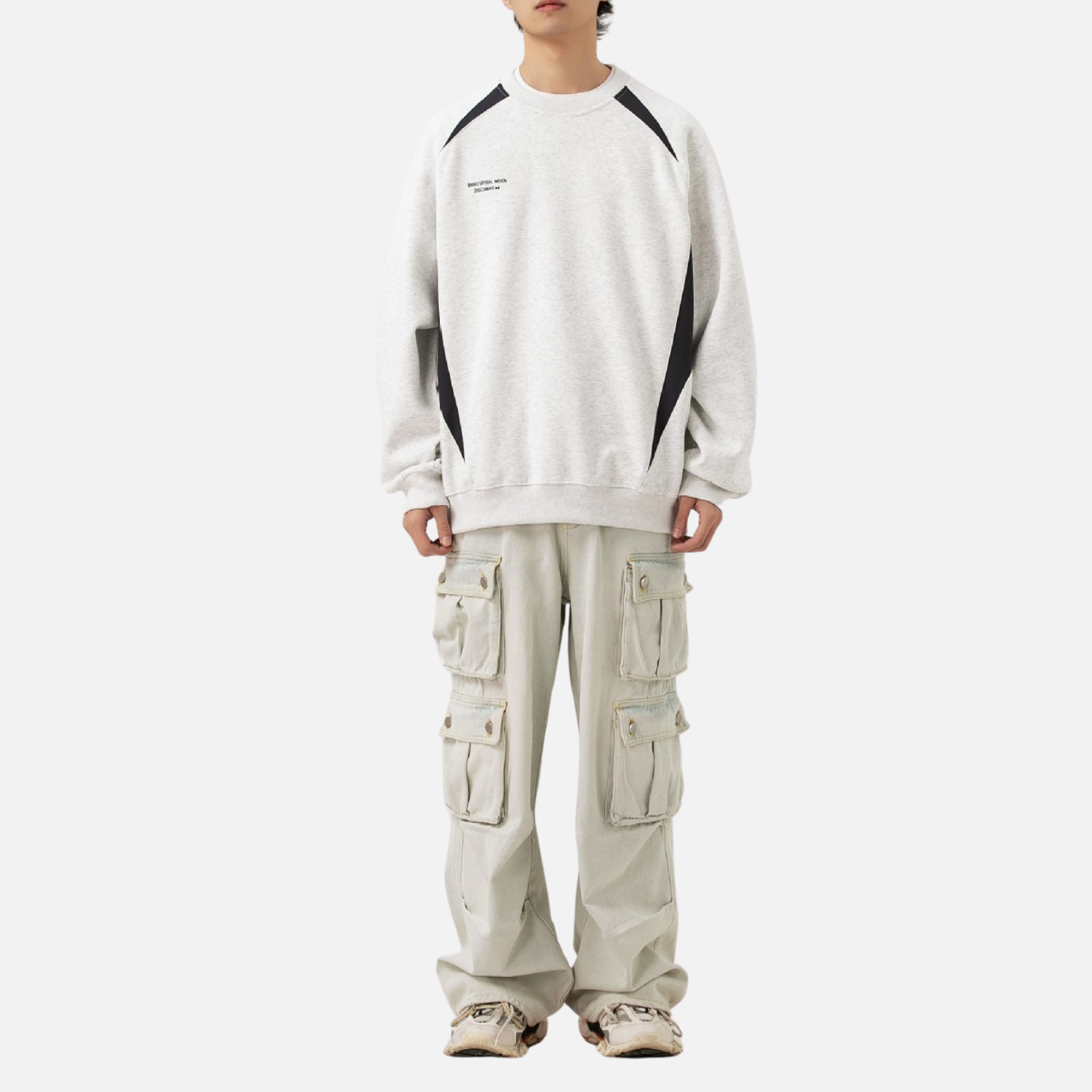 Colorblock Patchwork Crewneck Sweatshirt