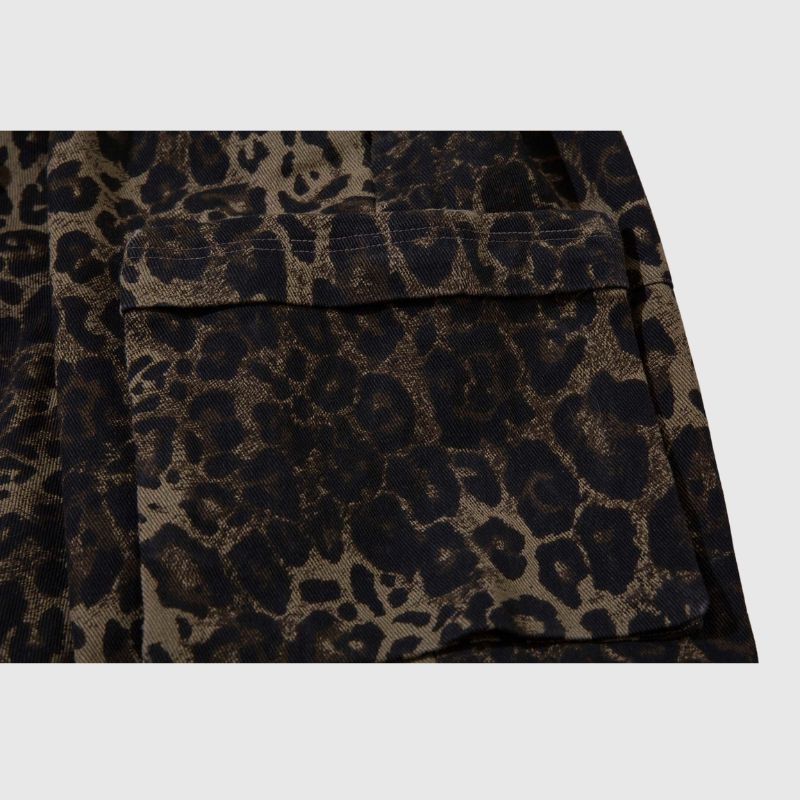 Leopard Cargo Shorts