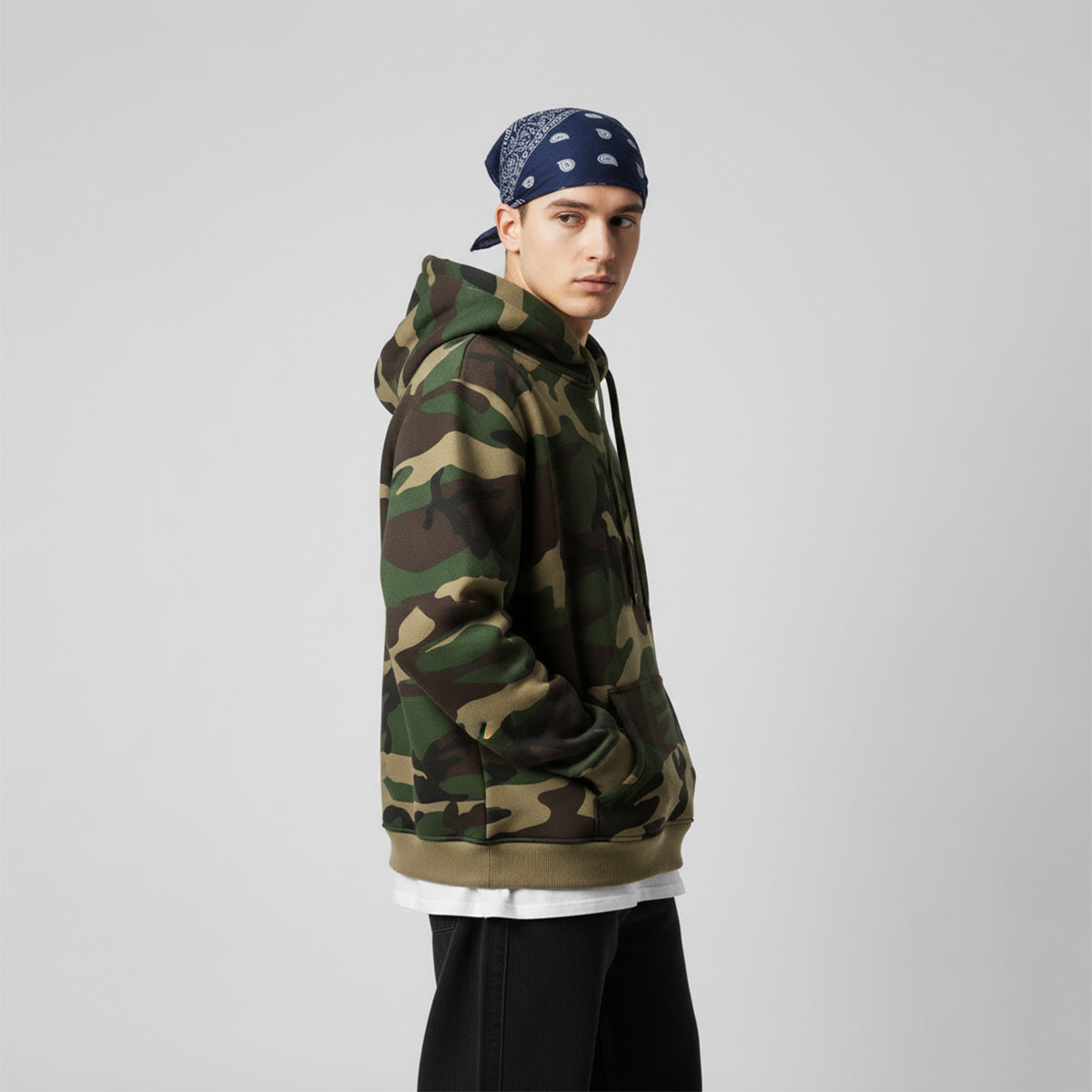 Camo Loose Casual Hoodie
