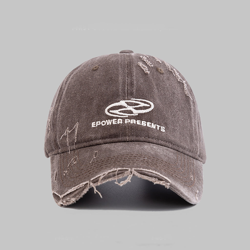Distressed Denim Baseball Cap