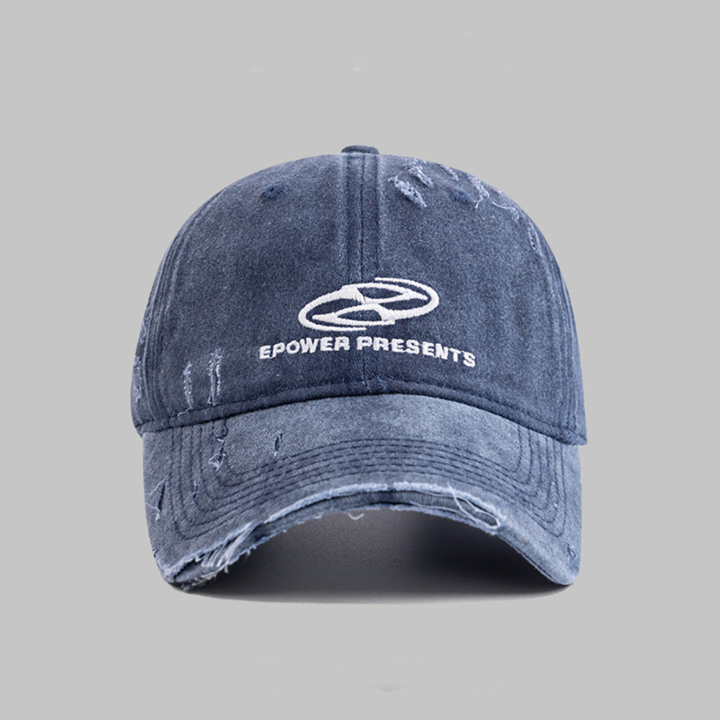 Distressed Denim Baseball Cap