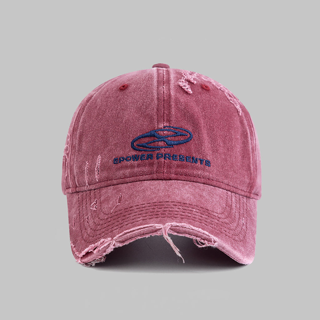 Distressed Denim Baseball Cap