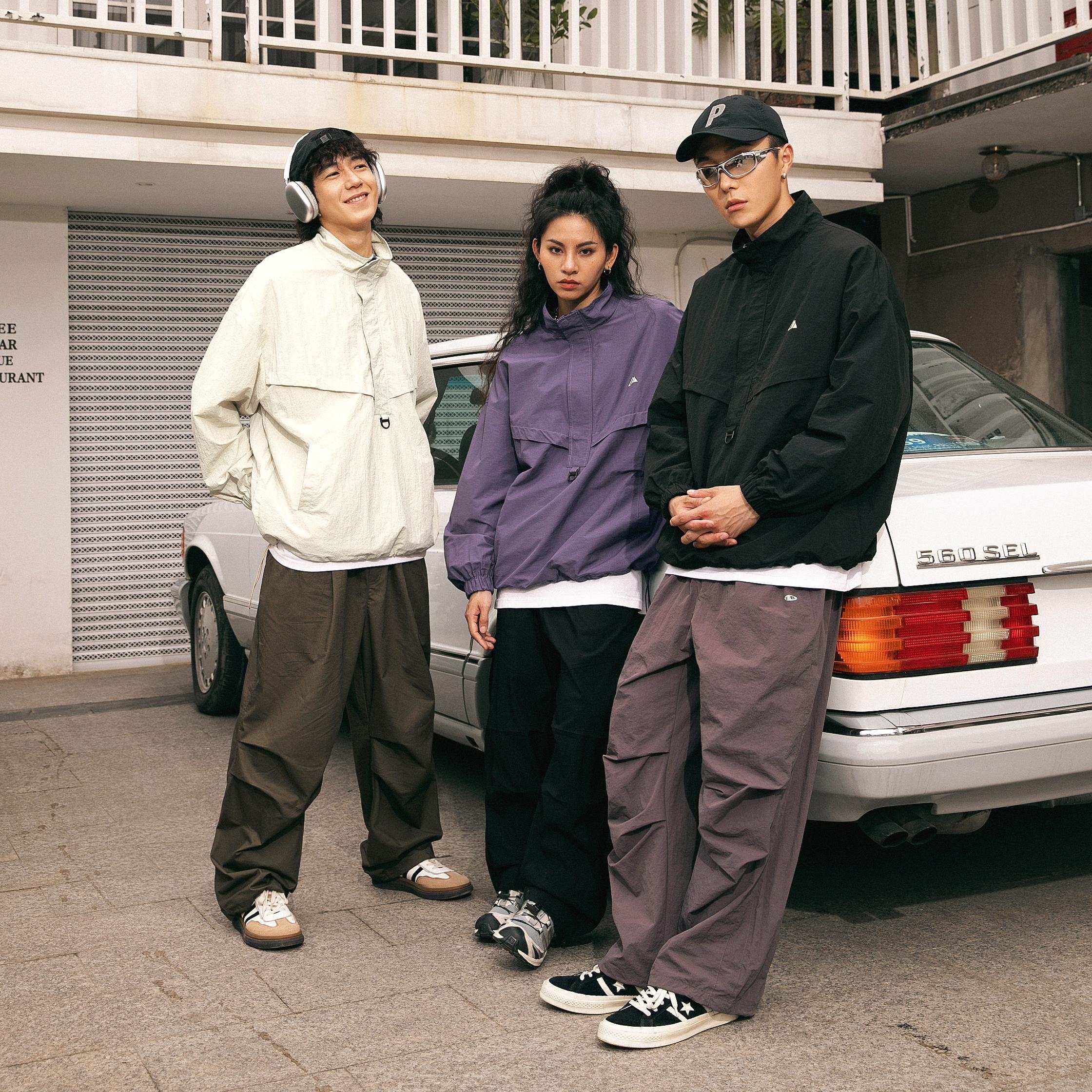 Textured Half-Zip Tactical Windbreakers