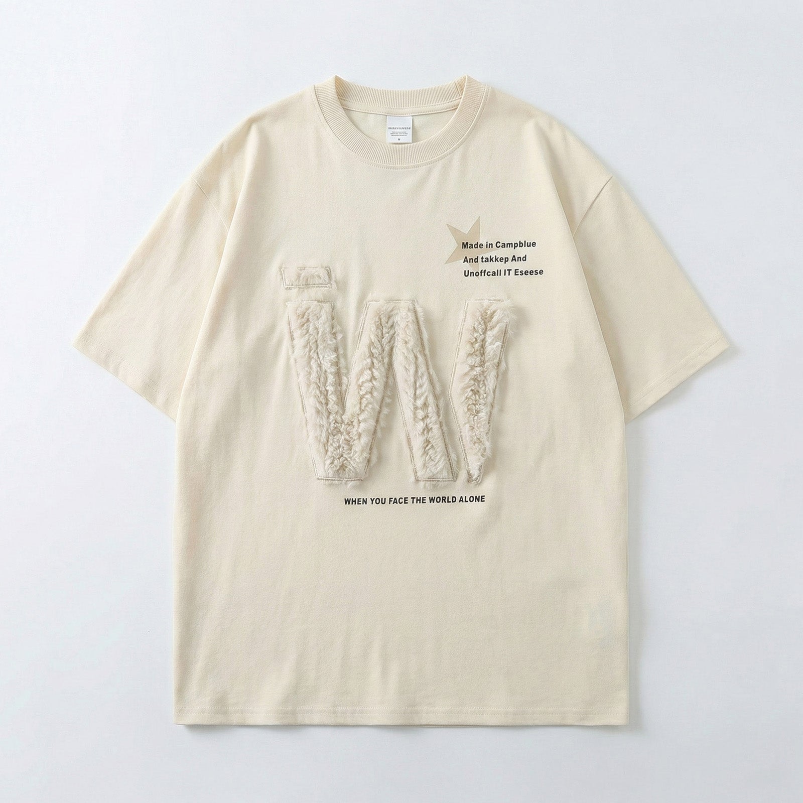 3D Letter Embroidered Tee