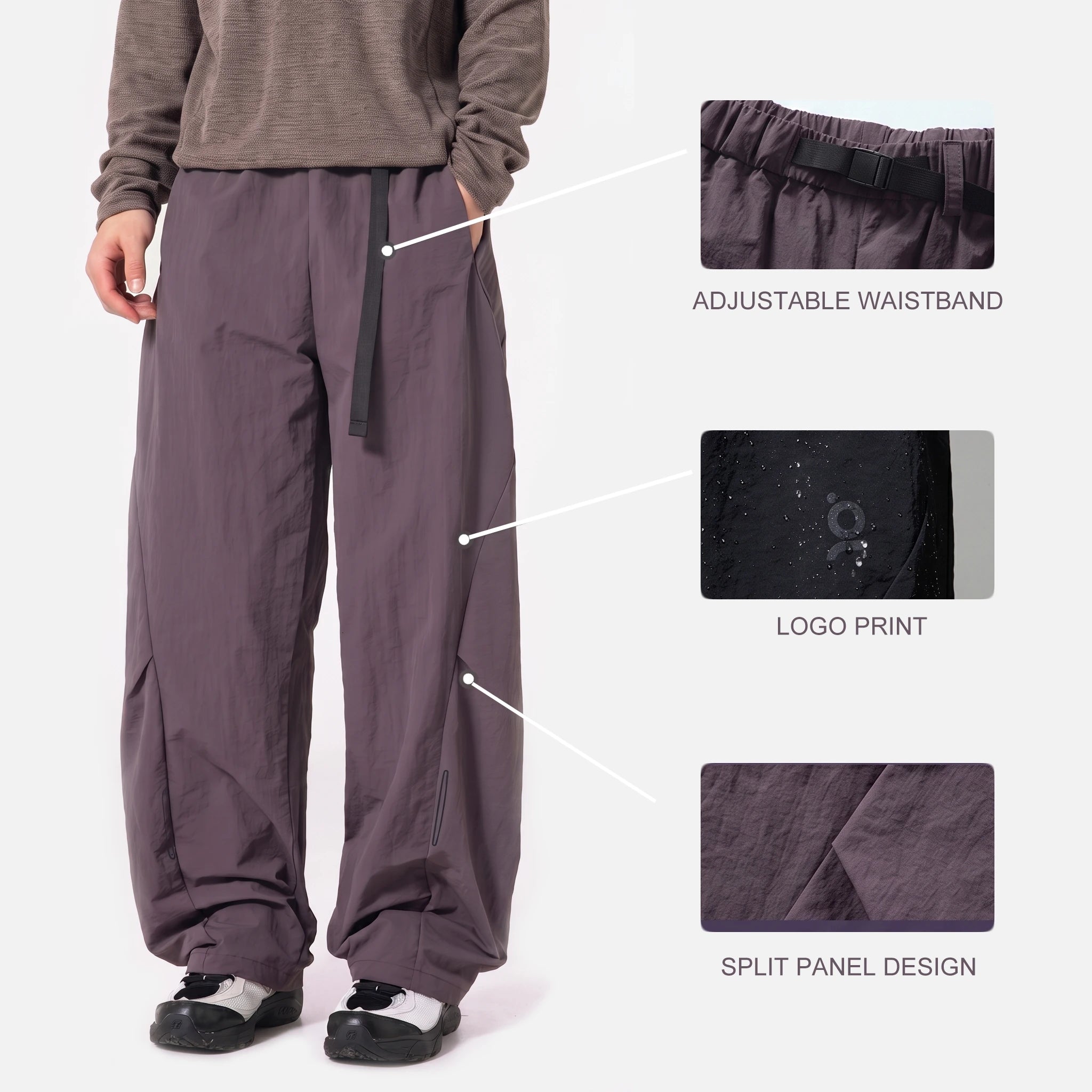 Segmented Adjustable Belt Cargo Pants