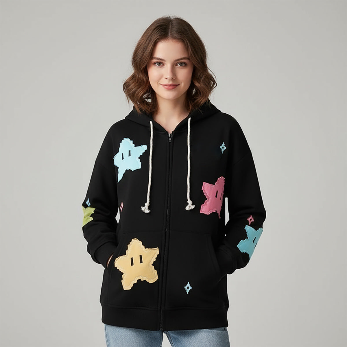 Starry Zip-Up Hoodie