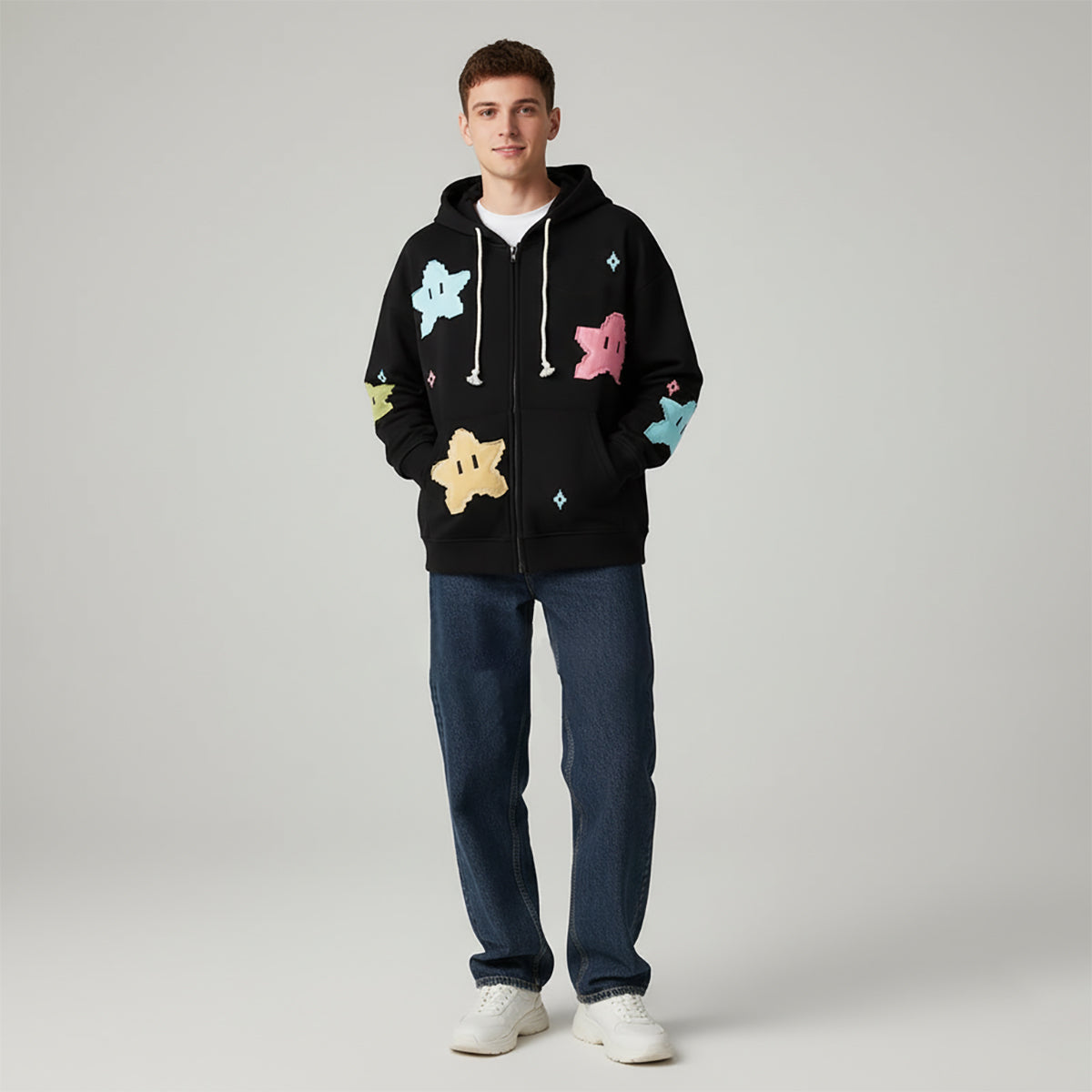 Starry Zip-Up Hoodie