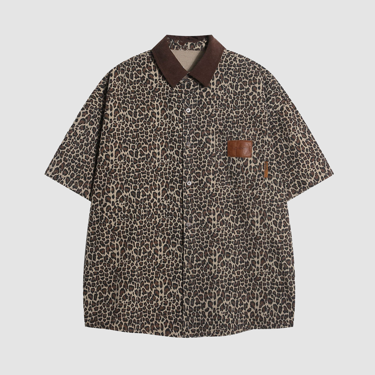 Vintage Leopard Cotton Shirts