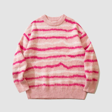 Striped Contrast Color Sweater