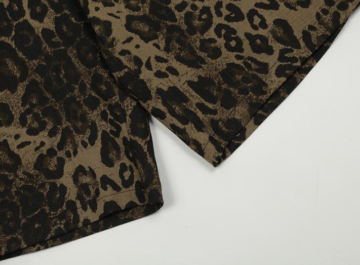 Leopard Print Cargo Shorts