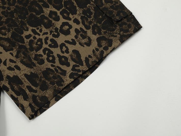 Leopard Print Cargo Shorts