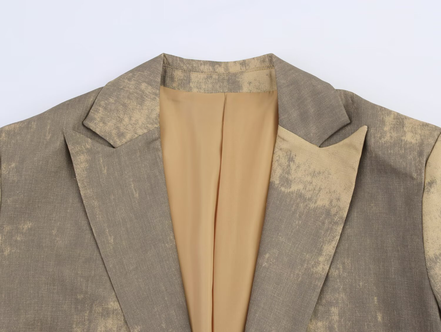 Blazer vintage estampado de un solo botón