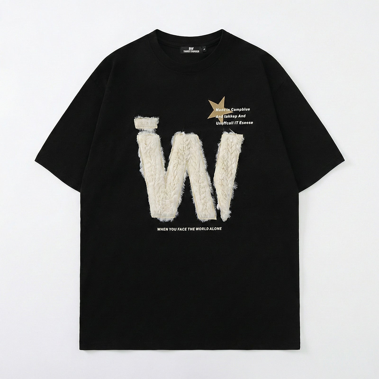 3D Letter Embroidered Tee