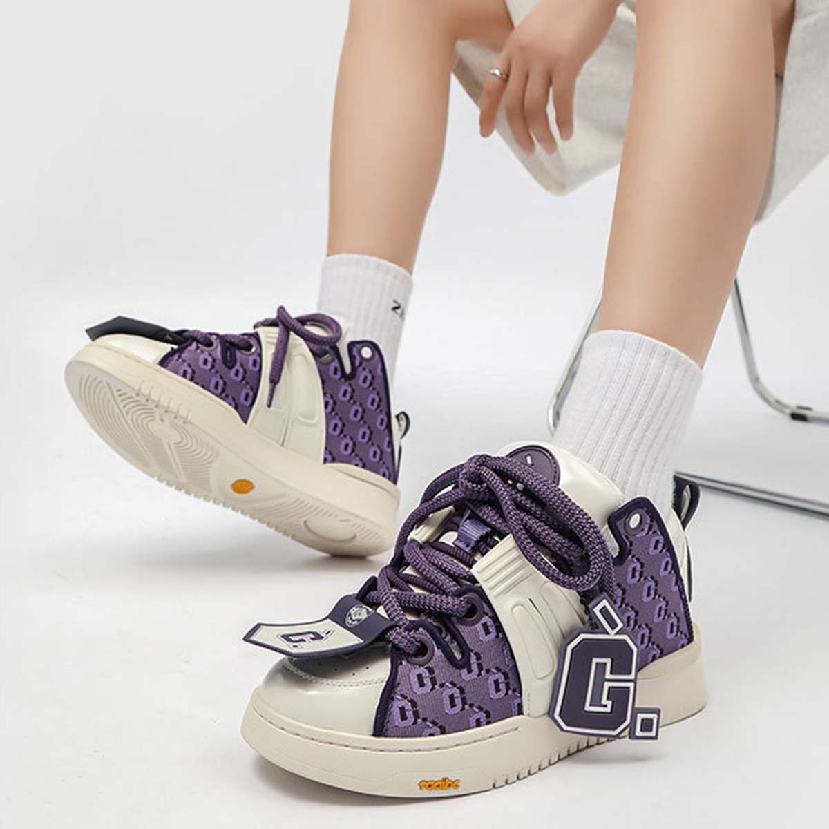 Purple Retro Sneakers