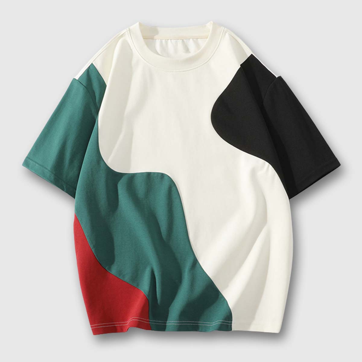 Colorblock Casual Loose T-Shirt