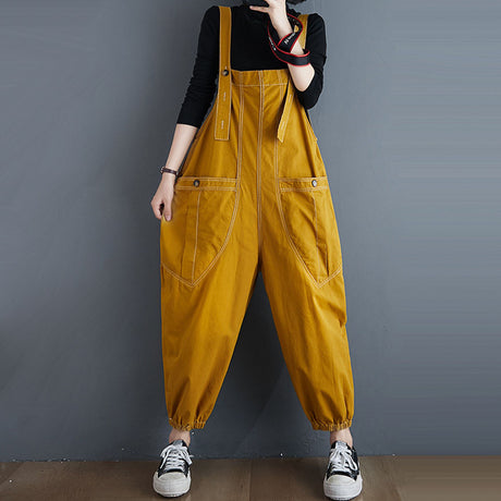 Oversize-Button-Casual-Overalls