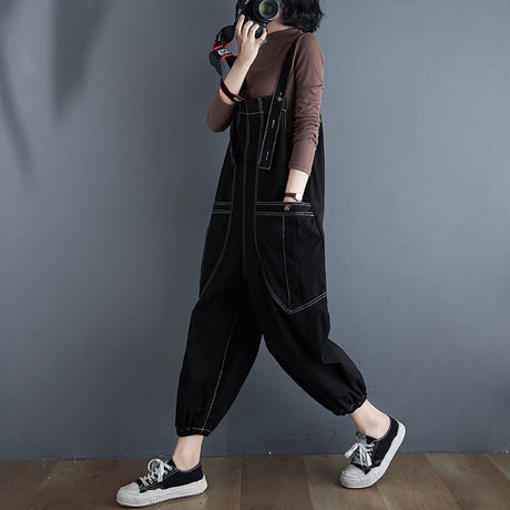 Oversize-Button-Casual-Overalls