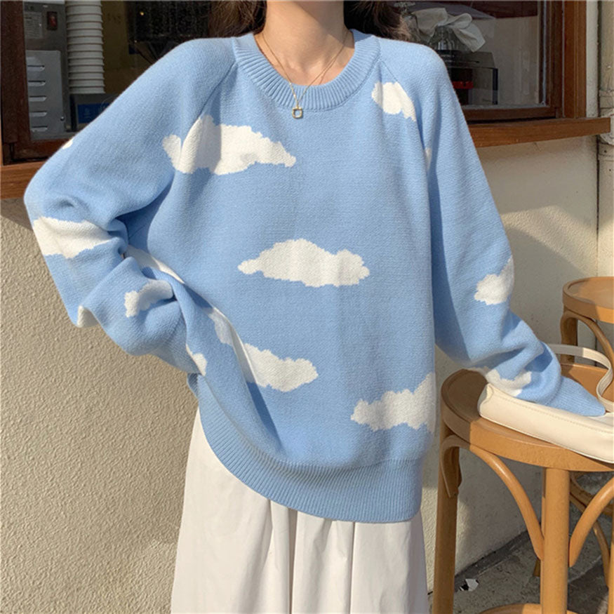 Chic Cloud Pattern Sweater
