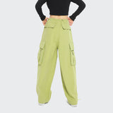 Pantaloni cargo minimalisti ed eleganti con coulisse