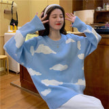 Stylish Cloud Print Sweater