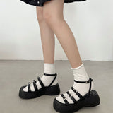 Bequeme Chunky Sole Puffy Sandalen