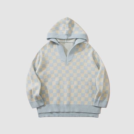 Checkerboard Hooded Sweater
