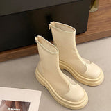 Mesh Patchwork Breathable Back Zip Summer Boots