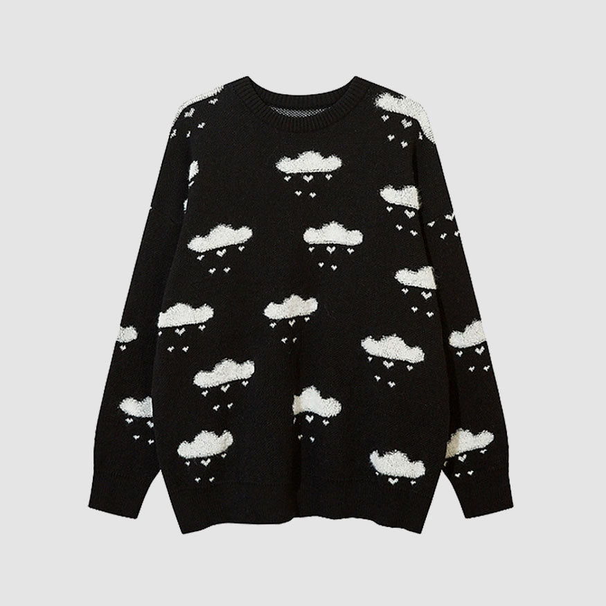 Niedlicher Pullover mit regnendem Muster