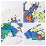 Pullover mit City-Monster-Print