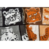 Precioso suéter de punto de costura de tigre