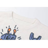 Pullover mit City-Monster-Print