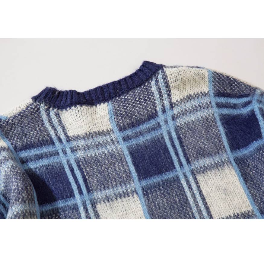 Suéter vintage de punto a cuadros
