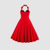 Vintage Halfter Bowknot Nähte Kleid