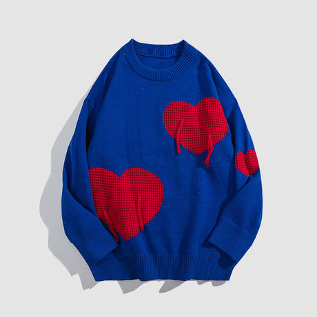 Suéter de tres patrones de corazón