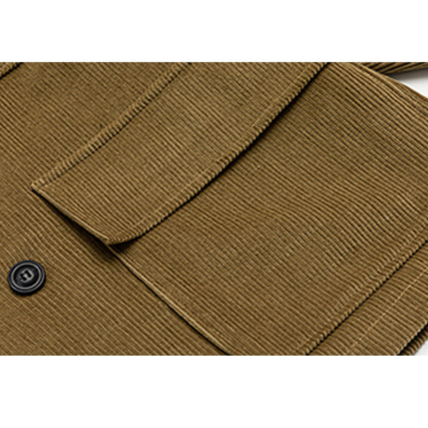 Ruched Sleeve Corduroy Blazer