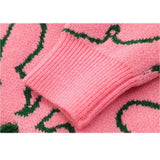 Abrazando al conejo Cartoon Knit Sweater