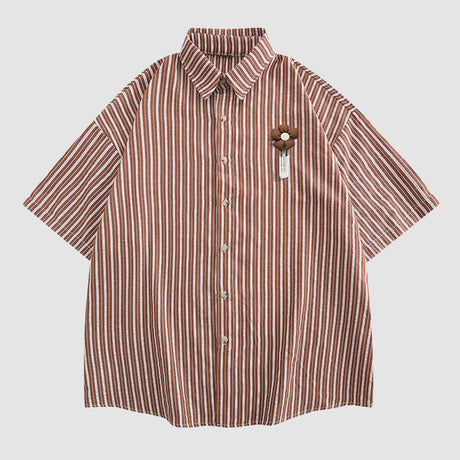 Flower Stripe Shirt
