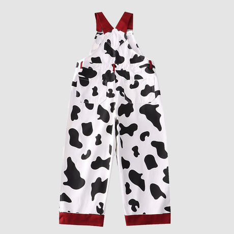 Dungarees con stampa mucca infantile