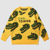 Lustiger Pullover mit Krokodilmuster