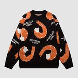 Lindo suéter de patrón de camarones