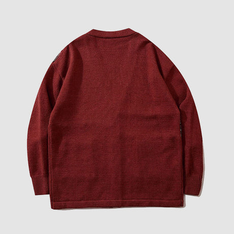 Plaid Pattern Patchwork Cardigan Sweater