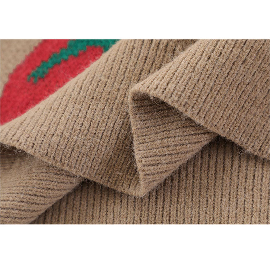 Cartoon-Tomate-Muster-Pullover