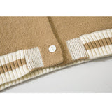 Lettera Pattern Jacquard Knit Cropped Jacket